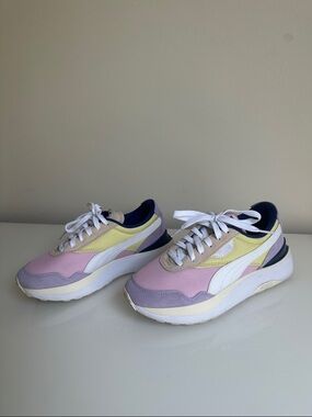 Puma Pastel Runner Sneakers - Pink, Yellow, Lavender, Navy